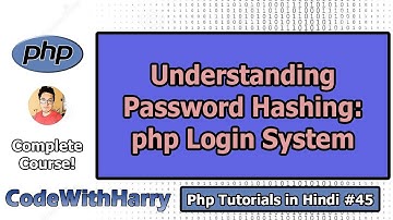 PHP Login System Tutorial: Password Hashing | PHP Tutorial #45