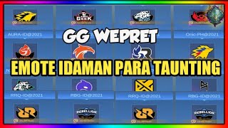 Kumpulan emote MPL terbaru , efek dan suara mantul mobile legends