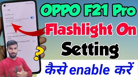 OPPO f21 pro me flashlight setting kaise kare | how to enable flashlight setting in OPPO F21 Pro