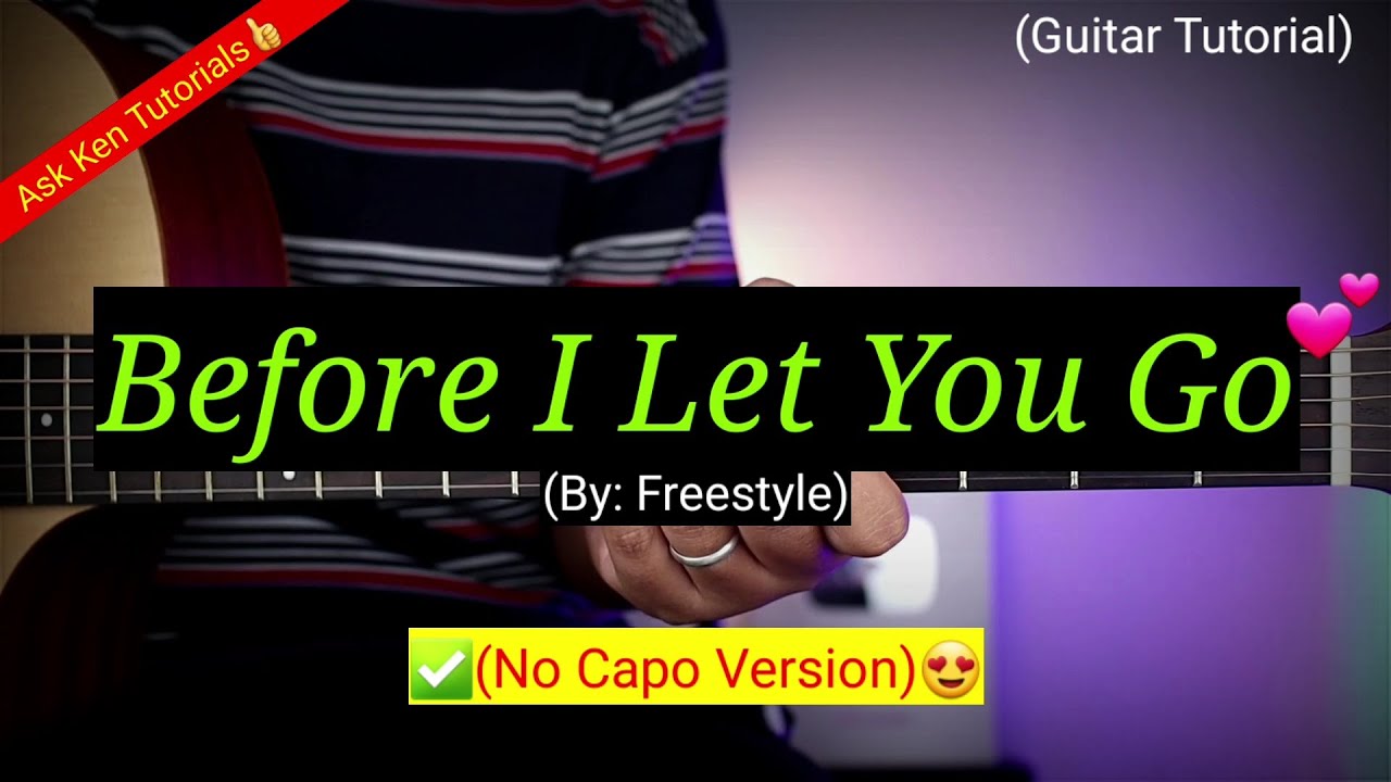 Before I Let You Go Freestyle No Capo Version😍 Guitar Tutorial 