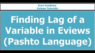 Celebrity Eviews - How to Find Lag of a Variable Time-series/Panel Data (Pashto Version) Wealth