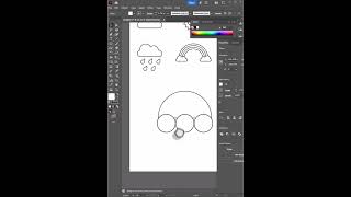 Creating Weather Icons From Scratch Illustrator Vector Speed Build #Shorts