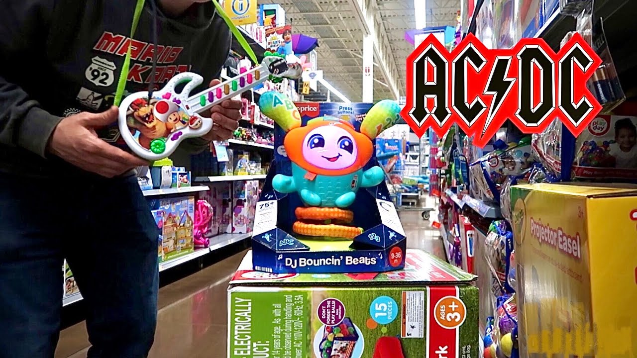 AC/DC on a Toy Guitar at Walmart - YouTube