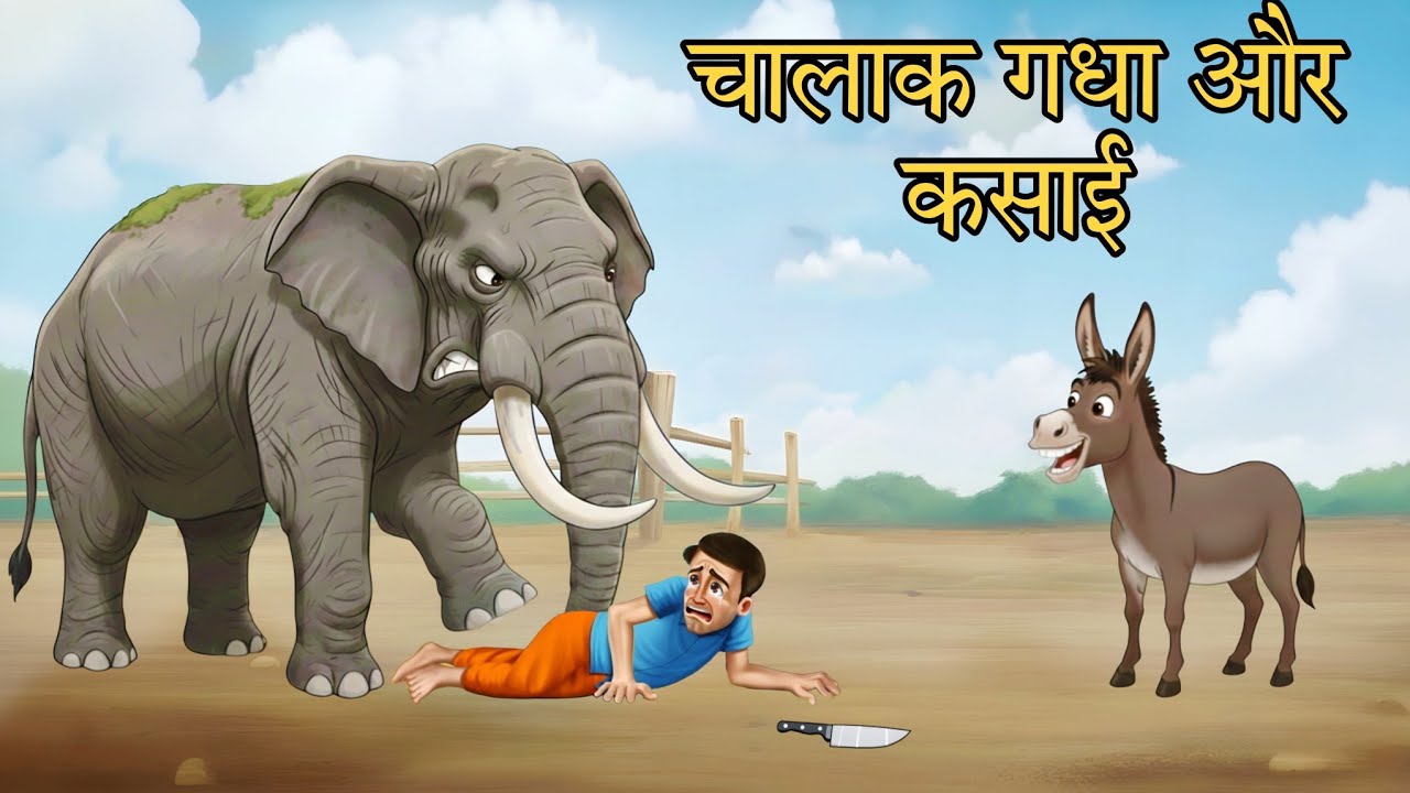 Chalak Gadha Aur Kasai | Hindi Kahani | Adventure Story | Hindi Kahaniyan | Moral Story 