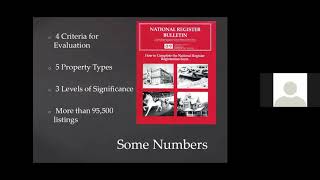 Introduction to the Federal Historic Preservation Program. Host: NCPE, 6/17/20. Part 2-Jim Gabbert