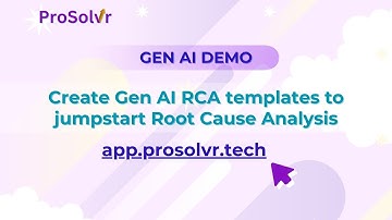 ProSolvr Gen AI Demo: Create Fishbone templates for Root Cause Analysis
