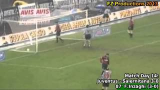 Serie A 1998-1999, day 14 Juventus - Salernitana 3-0 (F.Inzaghi 3rd goal)