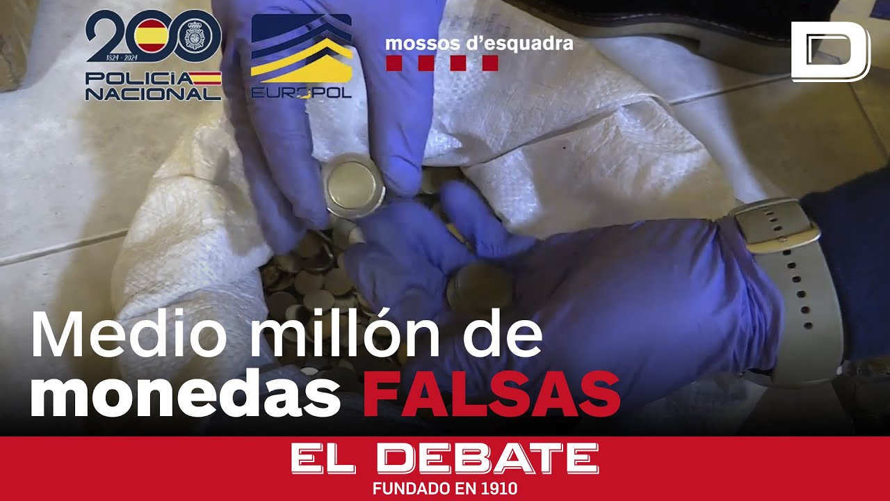 Desmantelan en Toledo el mayor taller de falsificación de monedas de 2 euros de Europa
