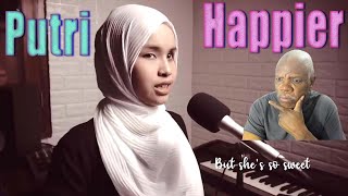 Putri Ariani reaction Happier Olivia Rodrigo (Cover Song) putriariani oliviarodrigo agt