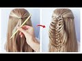 Cute High Ponytail Hairstyle for Girls 😍 Braided Hairstyle for Travel 😍 Coiffures Simples