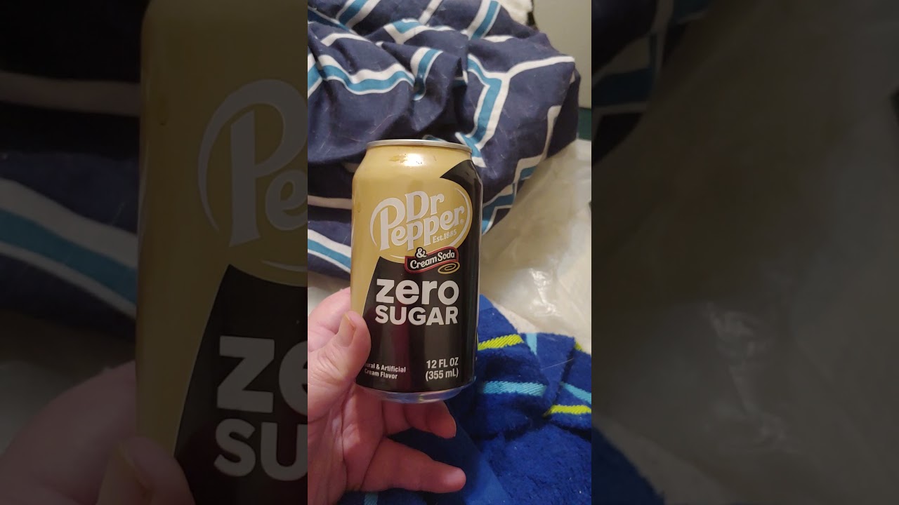 Review- Dr pepper & Cream Soda zero sugar soda (This video is not made for kids)