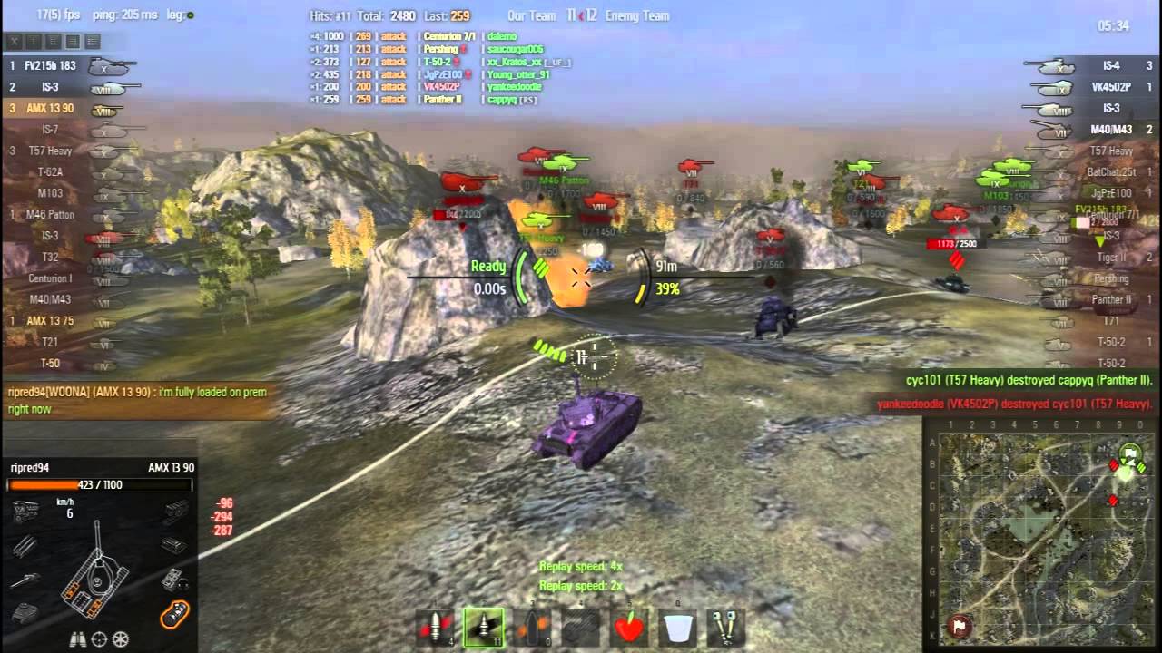 World of tanks: AMX 13 90 There's a monster on the field!