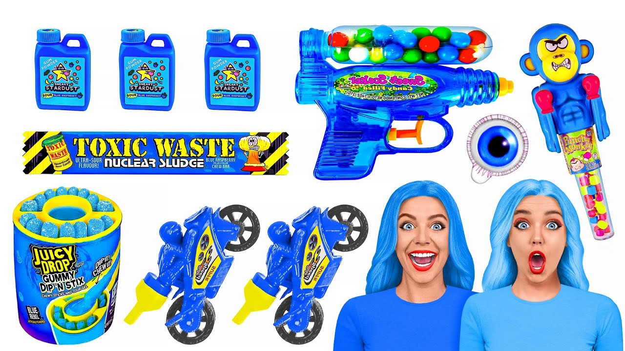 Desafío De Comida Azul #2 | Comiendo Solo Un Alimento De Color Por 24 Horas por Multi DO Challenge