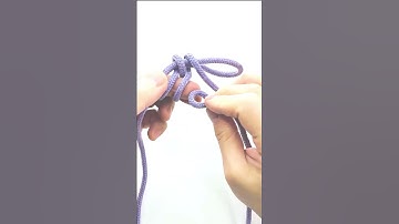 ASMR DOUBLE LOOP, HOW TO TIE THE MOST USEFUL KNOTS IN THE WOLD #shorts