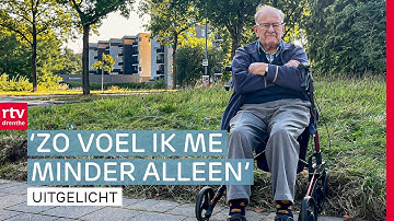 Sieb (92) zit elke dag bij de rotonde voor gezelligheid en een praatje | RTV Drenthe