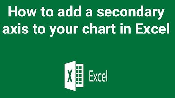 How to add a secondary axis to your chart in Excel
