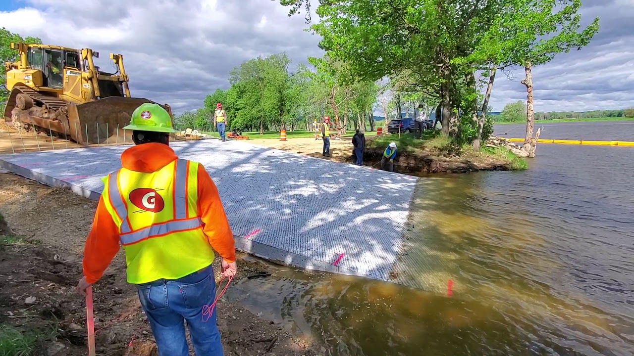 Push-In-Place Concrete Slab for Boat Landing - Goose Island County Park -  La Crosse, WI