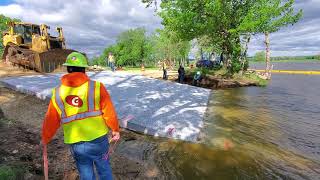 PushInPlace Concrete Slab for Boat Landing  Goose Island County Park   La Crosse, WI