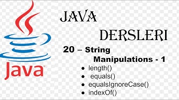 JAVA - 20 String Manupations - 1 | length - equals - equalsIgnoreCase - indexOf