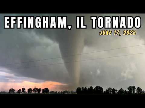 Close Footage of the EF-3 Tornado in Effingham, Illinois | June 17, 2026 (Trey Greenwood)