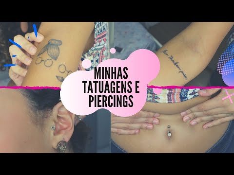 MINHAS TATUAGENS E PIERCINGS | ME ARREPENDI? 😱