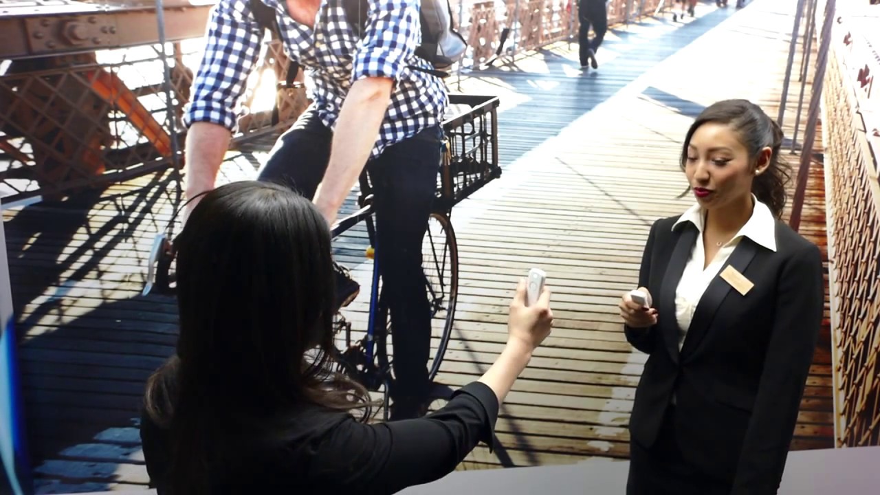 Demonstration of wearable translation device “ili” [RAW VIDEO] japanese food