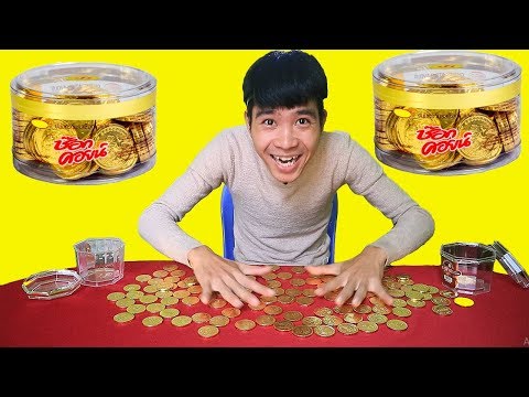 Video PHD | Ăn 2 Hộp Kẹo Đồng Tiền Socola - youtube