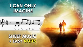 I Can Only Imagine | Sheet Music with Easy Notes for Recorder, Violin   Piano Backing Track