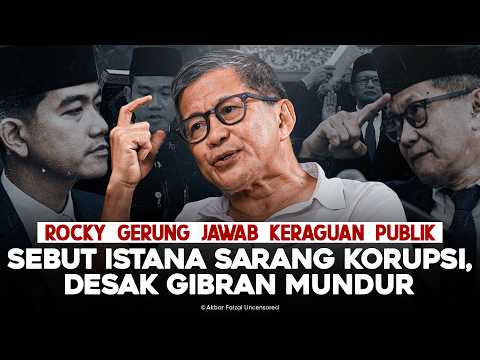 ROCKY GERUNG JAWAB KERAGUAN PUBLIK. SEBUT ISTANA SARANG KORUPSI, DESAK GIBRAN MUNDUR