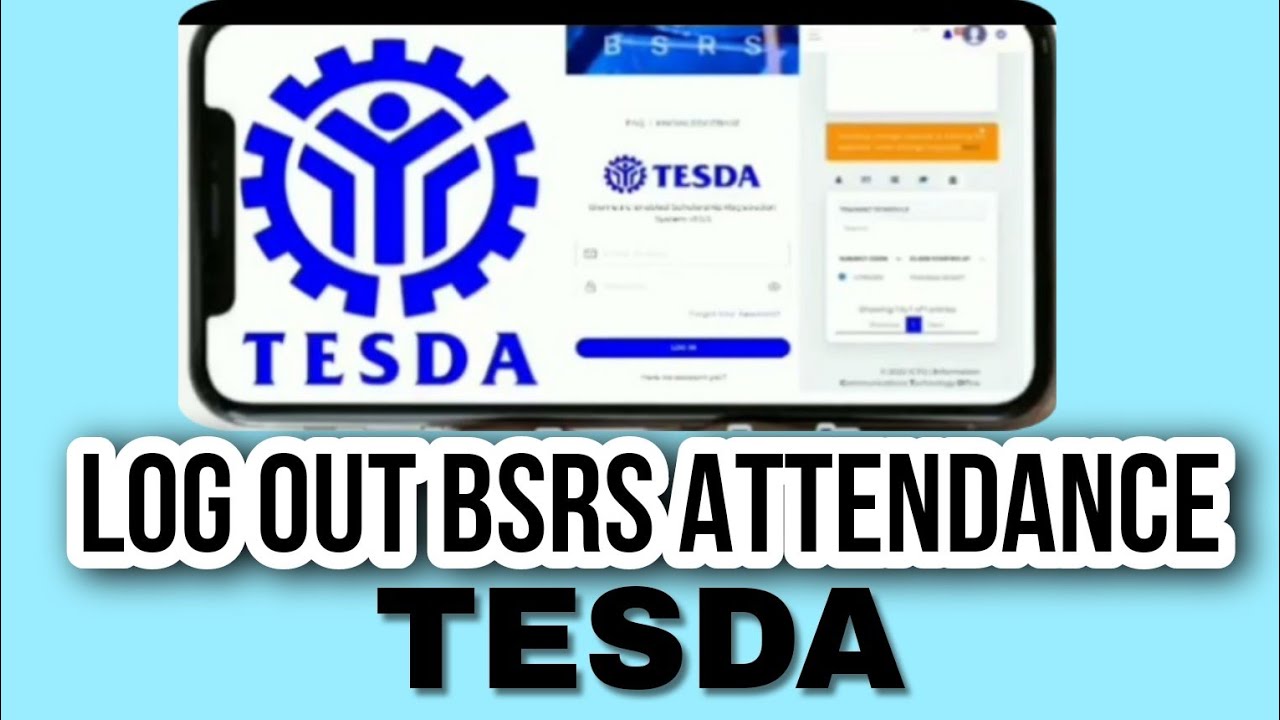 How to log out in BSRS attendance TESDA LOG OUT ATTENDANCE BSRS
