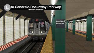 OpenBVE (R160A-1) L Train from 8th Avenue-14th Street to Canarsie-Rockaway Parkway (Weekday)