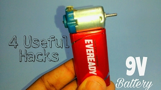 Learn 4 useful things ( life hacks ) from 9v battery and dc motor 1.
connector 2. mini drill machine 3. toothbrush cleaner 4. fan support
:- for...