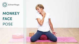 Release jaw and throat tension with Monkey Face pose! Yin Yoga from EkhartYoga by EkhartYoga 4,778 views 1 year ago 7 minutes, 53 seconds