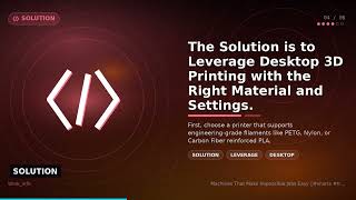 No CNC Print Custom Parts in Minutes with a Desktop 3D Printer
