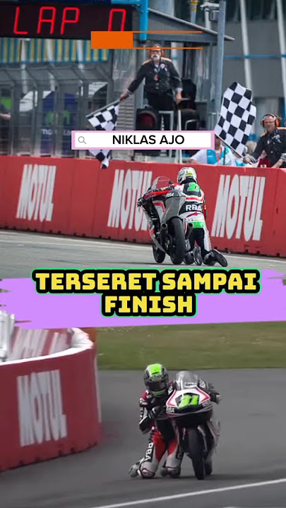 Niklas Ajo : Terseret sampai garis finish #motogp #niklasajo