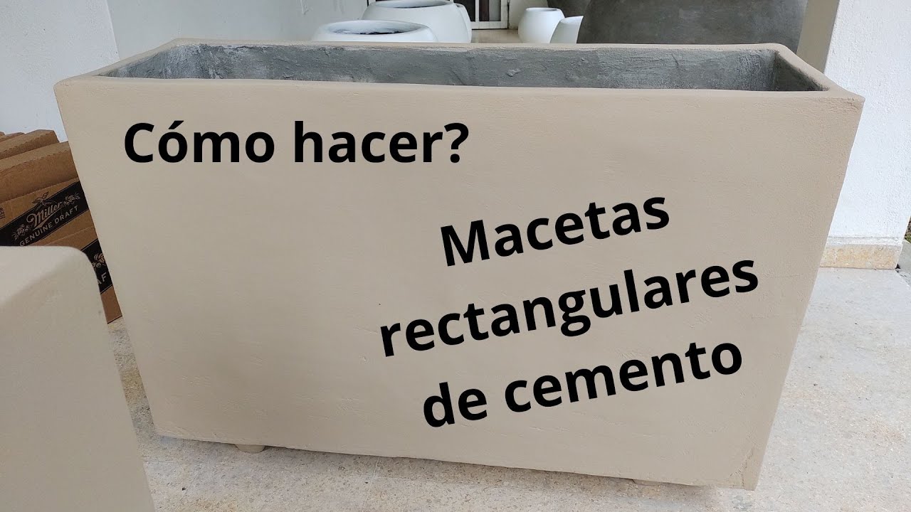 Cómo hacer macetas rectangulares de cemento