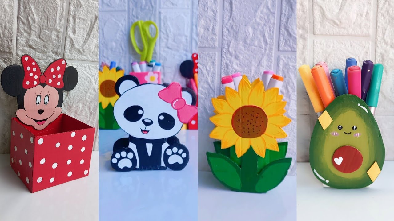 How to make pen holder at home 