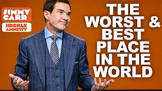 Jimmy Carr Crowd Work:  "My Wife Refuses to Move to America" - Jimmy's  Brutally Honest Response