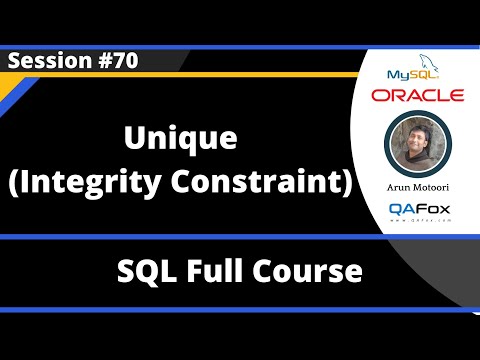SQL - Part 70 - Unique Integrity Constraint