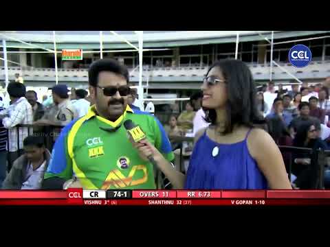 Lalettan Mohanlal Rallies Kerala Strikers from the Dugout vs Chennai Rhinos | CCL Highlights