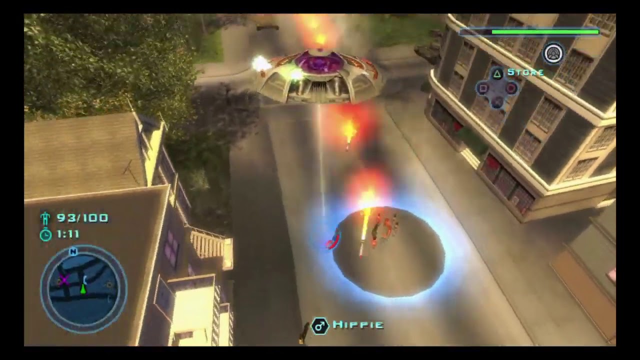 Destroy All Humans! 2 saucer flying