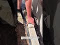Concrete Block Foundation Row #Masonry #BlockWall #Construction