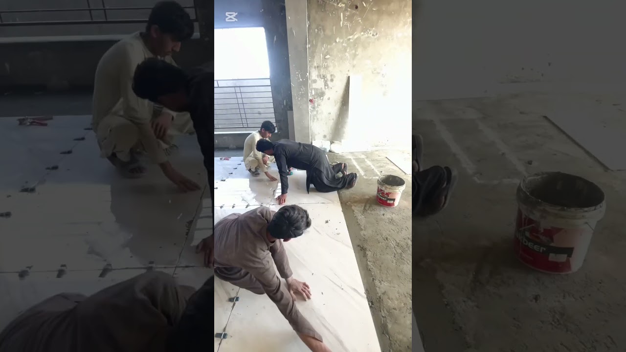 Tile Work | 90x180 cm Floor Tiles Installation 