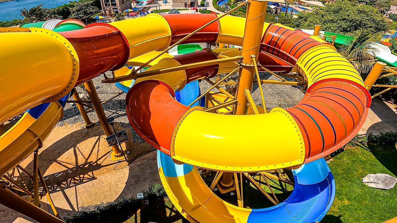 Red Tube Water Slide at Pearls Kingdom Waterpark