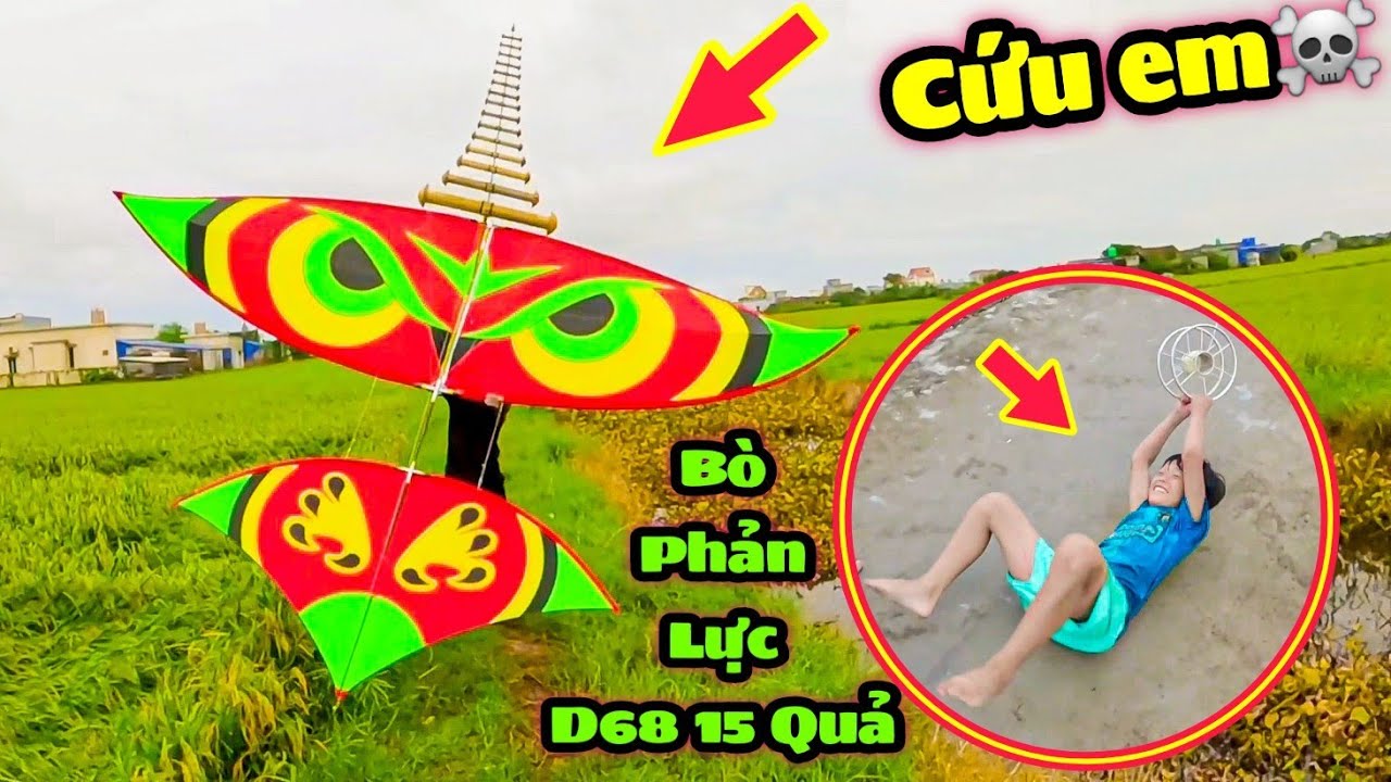 Em Trai Bị Diều 4m2 Cõng Sáo Bò Phản Lực D68 15 Quả Kéo Rê Trên Đường Cực Bá Đạo