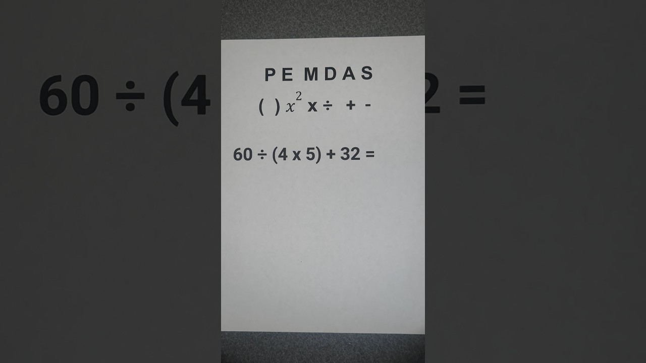 PEMDAS Applied #maths