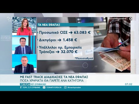 Με fast track τα νέα ΕΦΑΠΑΞ – Πότε θα γίνουν οι πληρωμές των συντάξεων  |Τώρα ό,τι συμβαίνει|OPEN TV