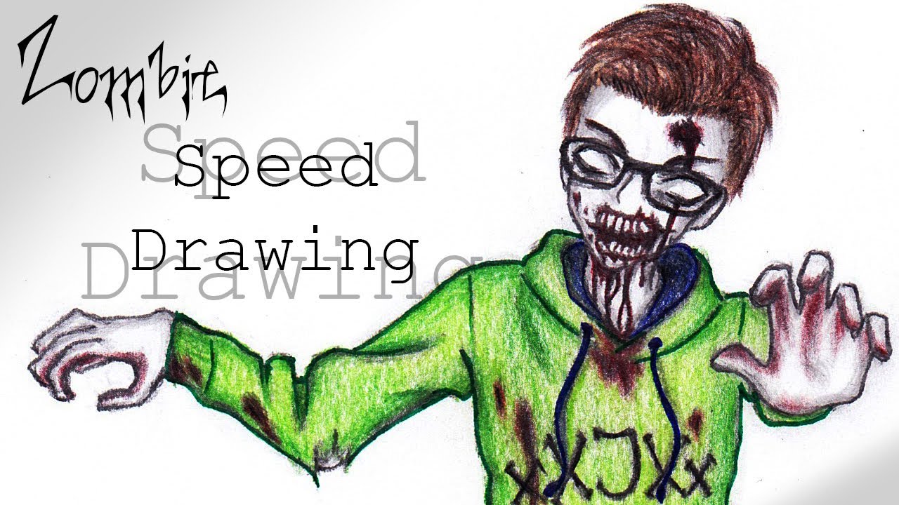 Zombie Anime Speed Drawing Youtube