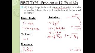 Lesson # 3.6 : Projectile Motion (Problem Solving) Part 1