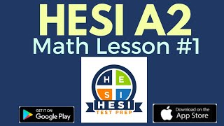 HESI A2 Math  Practice Series Lesson  # 1